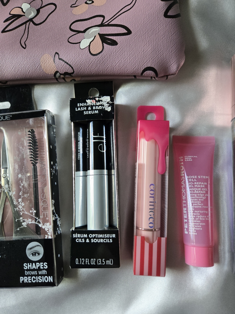 Assorted Makeup Set with Pink Floral Pouch - Picture 3 of 4
